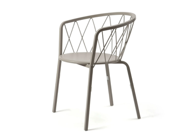 DAISY - Stackable metal garden chair with armrests by Vermobil