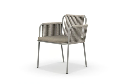 KEY WEST - Rope and metal chair with armrests by Vermobil