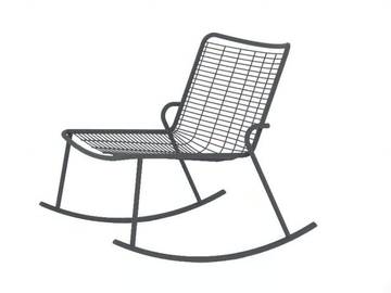 ROMA - Rocking metal garden armchair by Vermobil