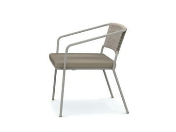 SLOT - Metal garden armchair with armrests by Vermobil