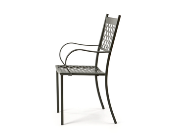 SUMMERTIME - Stackable metal garden chair with armrests by Vermobil