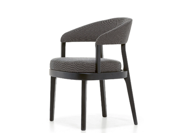ECLIPSE - Fabric chair with armrests by Very Wood