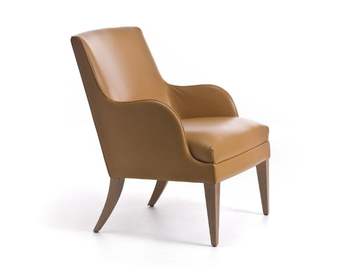 ONDA 04 - Leather armchair with armrests by Very Wood