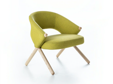 SISTERS 04 - Fabric easy chair with armrests by Very Wood
