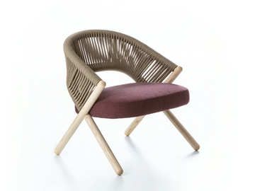 SISTERS 04C - Rope easy chair with armrests by Very Wood
