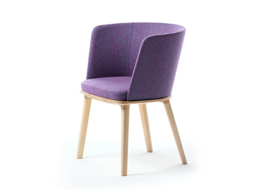 SUNDAY 02 - Fabric chair with armrests by Very Wood