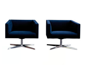 CUBICA - With 4-spoke base fabric easy chair with removable cover by Verzelloni