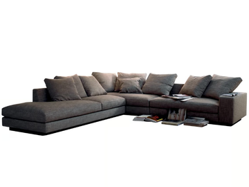 HOLDEN - Sectional fabric sofa with removable cover by Verzelloni