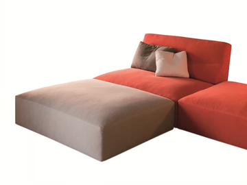 JOE - Fabric pouf with removable lining by Verzelloni