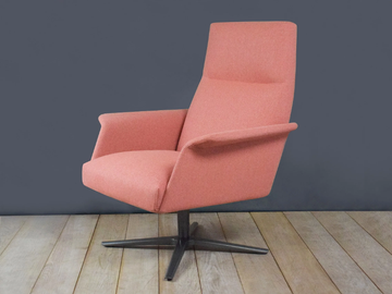 NILSON LOUNGE - Armchair with armrests with 4-spoke base by Verzelloni