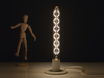 FUSE - LED glass and steel table lamp by Vesoi