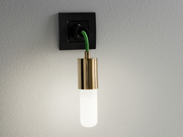 IDEAPASSO - Glass and steel wall lamp / steplight by Vesoi