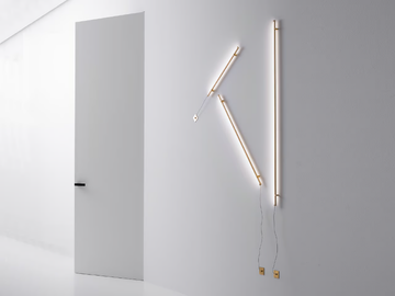 MINI.MAH - LED brass wall lamp by Vesoi