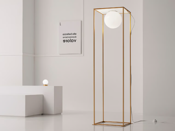 MULTIPLO - LED glass and steel floor lamp by Vesoi