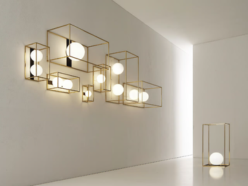 MULTIPLO - LED glass and steel wall lamp by Vesoi