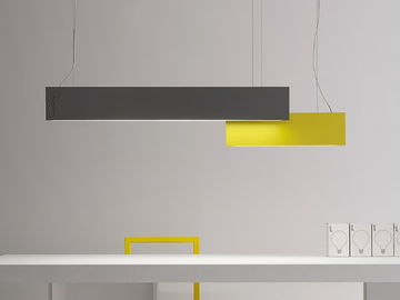 PANTONE - LED dimmable steel and wood pendant lamp by Vesoi