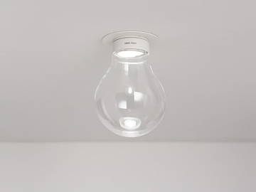 PENDAGLI - LED round ceiling glass and aluminium spotlight by Vesoi