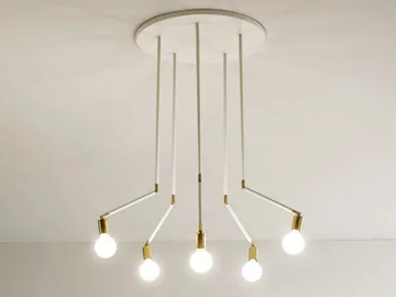 TIPERDUE - LED swivel steel pendant lamp by Vesoi