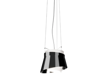 ARIA SP - Glass and steel pendant lamp by Vetreria Vistosi