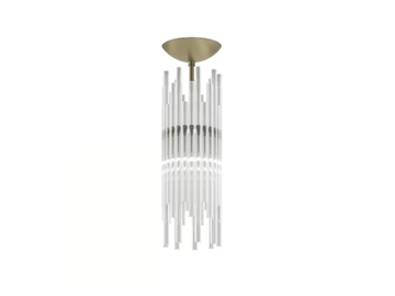 DIADEMA FA - Halogen blown glass ceiling lamp by Vetreria Vistosi