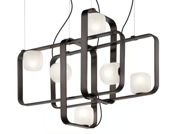 GROOVE SP 4 - Metal pendant lamp by Vetreria Vistosi