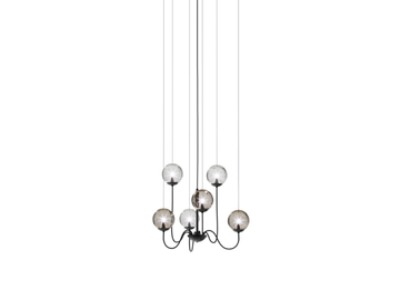 PUPPET SP 6P - Blown glass pendant lamp by Vetreria Vistosi
