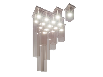 TUBES PL 15 - Blown glass ceiling lamp by Vetreria Vistosi