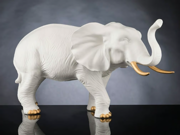 AFRICAN MOTHER ELEPHANT - Ceramic decorative object by VGnewtrend