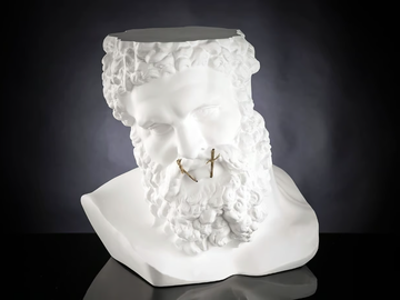 BUSTO ERCOLE - NON PARLO - Ceramic coffee table / sculpture by VGnewtrend