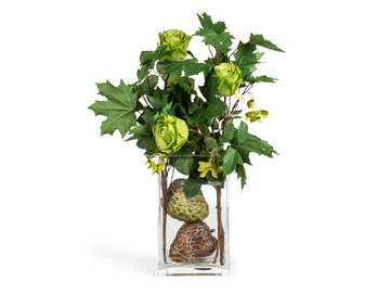 ETERNITY CANADIAN ROSES - Floral composition with glass vase by VGnewtrend