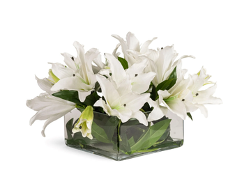 ETERNITY SQUARE LILIUM - Floral composition with glass vase by VGnewtrend