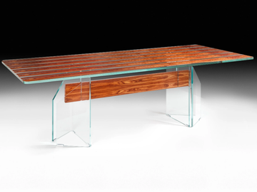 PARIGI - Rectangular wood and glass living room table by VGnewtrend