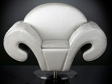 SILHOUETTE - Swivel fabric armchair with armrests by VGnewtrend