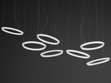 HALO CIRCULAR - Methacrylate pendant lamp by Vibia