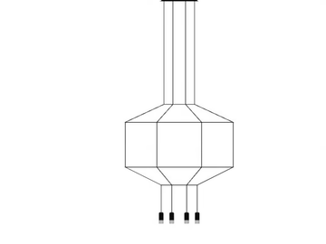 WIREFLOW 0300 / 0400 - LED aluminium pendant lamp by Vibia