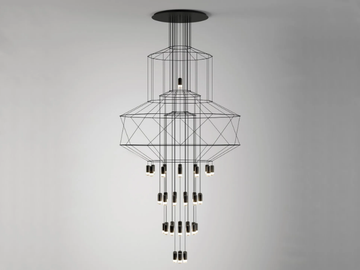 WIREFLOW CHANDELIER 0374 - LED dimmable pendant lamp by Vibia