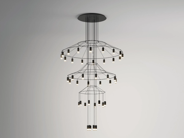 WIREFLOW CHANDELIER - LED dimmable pendant lamp by Vibia