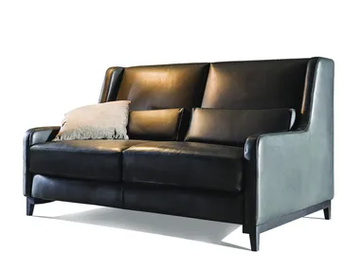 2300 QUEEN - Leather sofa bed by Vibieffe