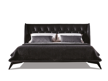 5700 OPERA - Leather double bed with tufted headboard by Vibieffe