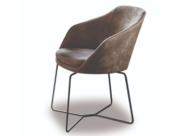 9400 RIBBON - Fabric or letaher chair with armrests by Vibieffe
