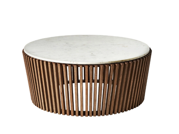 GOMS - Round marble coffee table by Vical Home