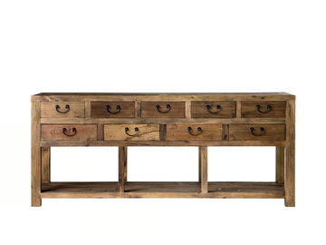 IKAST - Rectangular reclaimed wood console table with drawers by Vical Home