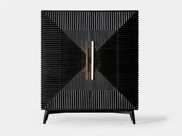 PLISSÉ WOOD - Mango highboard by Vical Home