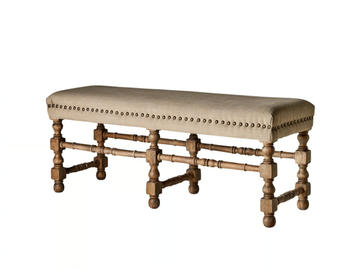 WANGEN - Upholstered Mango bench by Vical Home