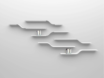 SET 2 - Powder coated steel wall shelf by VIDAME EDITIONS