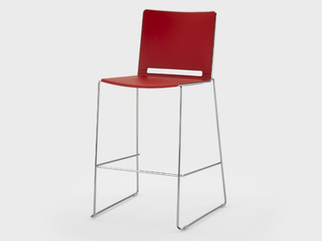 DAISY - Sled base high plastic stool by Viganò