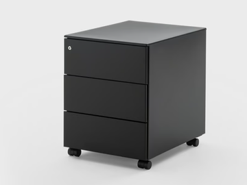 ERMES - Aluminium office drawer unit with lock by Viganò