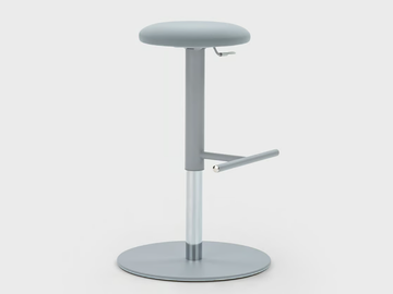 JOE UP - Height-adjustable fabric office stool by Viganò
