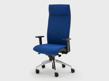 LOGIKA - Recliner trestle-based fabric executive chair by Viganò