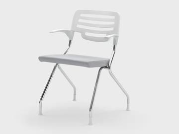 MADAM COLLETTIVITÀ - Plastic chair with armrests open back by Viganò